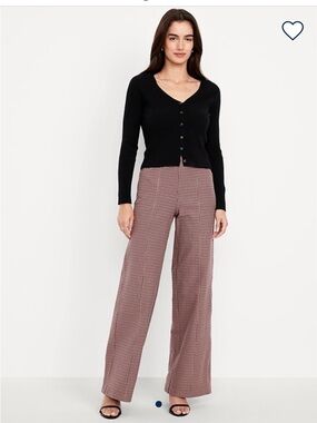 High Waisted Pull On Pixie Wide Leg Pant